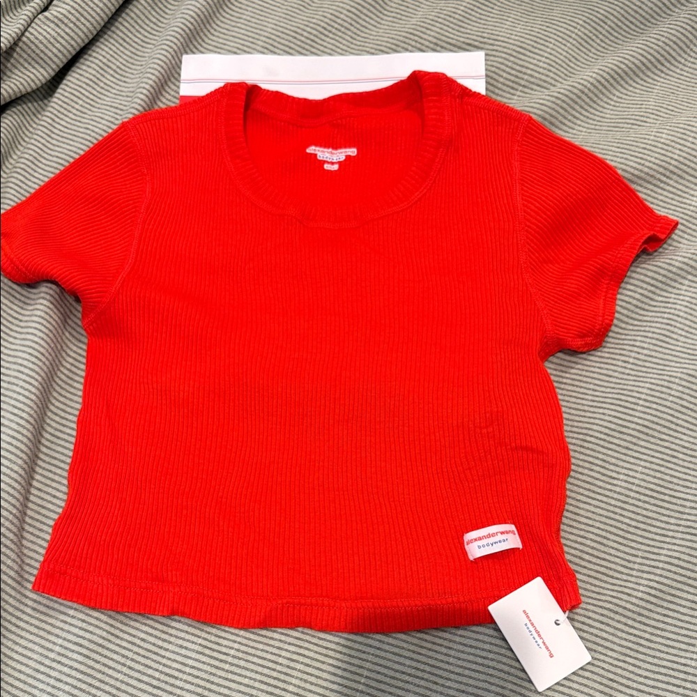 Alexander wang body wear crop top red